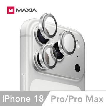 【MAXIA】iPhone 18 Pro&Pro Max GIA 認證藍寶石不鏽鋼保護鏡頭貼-銀色