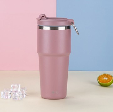 [品毅]樂美雅手提陶瓷冰鋒杯750ml(藕玉紫)