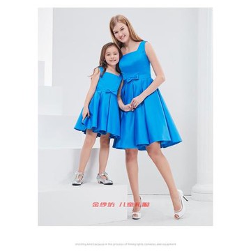 六一母女親子裝走秀兒童禮服宴會女童公主裙鋼琴表演演出服連衣裙