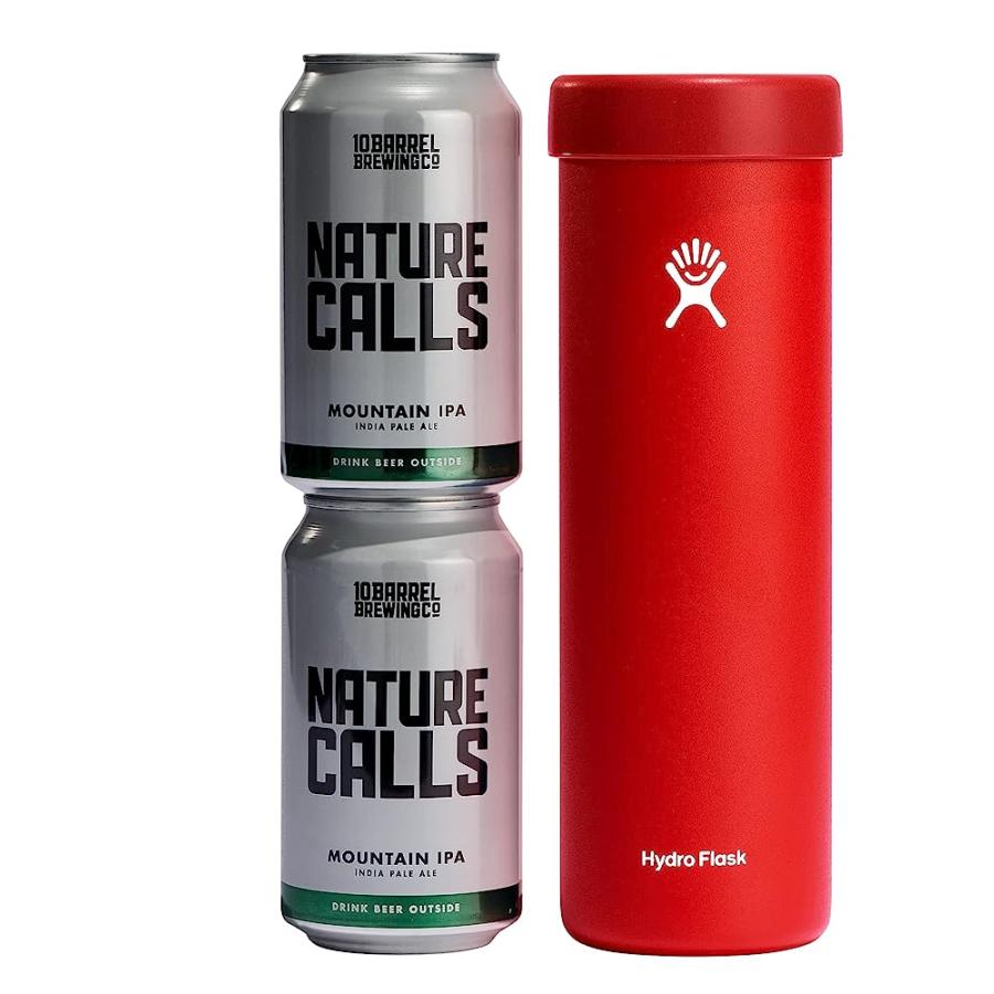 HYDRO FLASK DUAL 12 OZ TANDEM STAINLESS STEEL REUSABLE CAN HOLDER COOLER CUP GOJI VACUUM INSULATED, DISHWASHER SAFE, BPA-FREE, NON-TOXIC