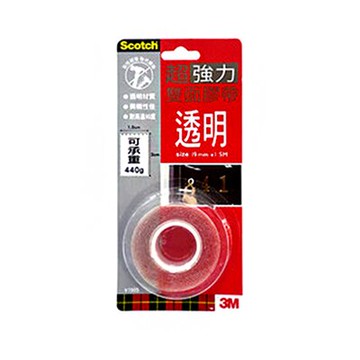 【文具通】3M透明多用途雙面膠帶V1905 18mm*1m E1030480【APP滿額下單10%點數(單一帳號最高5000點)】1/31止