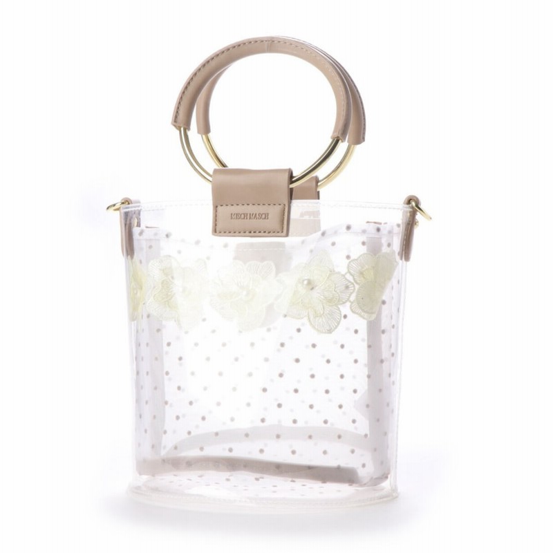 ミッシュマッシュ Misch Masch パステル 花柄レース使い2wayクリアバッグ ベージュ 通販 Lineポイント最大1 0 Get Lineショッピング