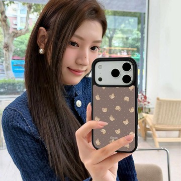 【現貨】4H出貨磁吸殼波點小熊適用蘋果18创意iphone 17 pro max手機殼16韓系15可愛14簡約13質感