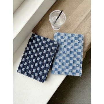 小眾復古ipad10保護殼牛仔格紋布藝5/6翻蓋ipaid9保護套迷你mini7新款平板air11筆槽10.5支架pro9.7英寸10.2