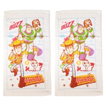 Disney 迪士尼 玩具探險洗臉巾 2條 混和顏色 柔軟親膚 吸水性佳