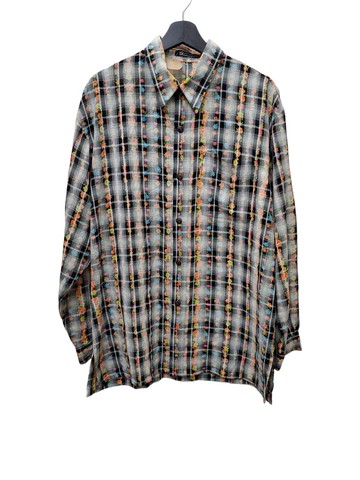 有禮貌穿搭 日本 雪紡 格紋花卉圖騰 金屬鈕釦 長襯 有禮貌穿