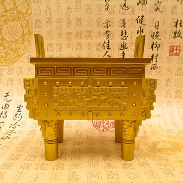 全銅財富寶鼎聚寶盆家用招財四腳銅鼎聚財龍鼎客廳辦公室裝飾擺設 c8072