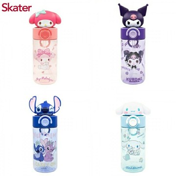 Skater 3D吸管水壺(470ml) 史迪奇/大耳狗/美樂蒂/酷洛米★衛立兒生活館★