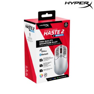 HyperX Pulsefire Haste 2 S Wireless 脈燄 輕量無線電競滑鼠-星艦銀(9B002AA)