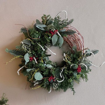 聖誕花圈 - 香氛森林 Forest Aroma / 新鮮花材可乾燥 / 諾貝松