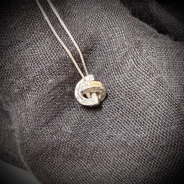 925純銀 雙釦幸福馬蹄鐵 簡約中性