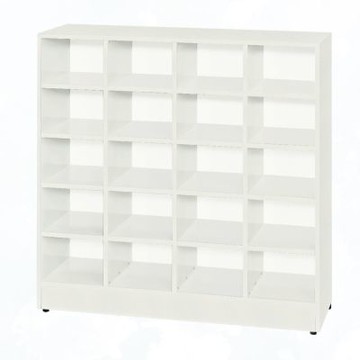 文創集-南亞塑鋼  莫卡 南亞塑鋼3.2尺開放多格中高鞋櫃/收納櫃-95.8x31x93.6cm免組