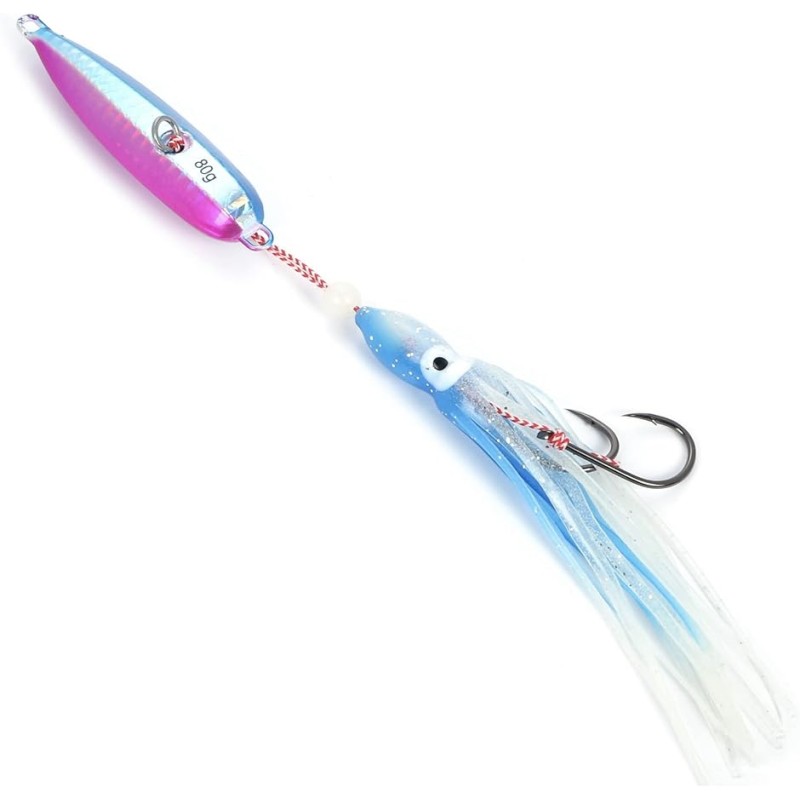 インチク 5色セット ジグ オモリ部分8cm タコベイト約12cm 青物 真鯛 マダイ 根魚 ロックフィッシュ ヒラメ カブラ タイラバ |  LINEショッピング