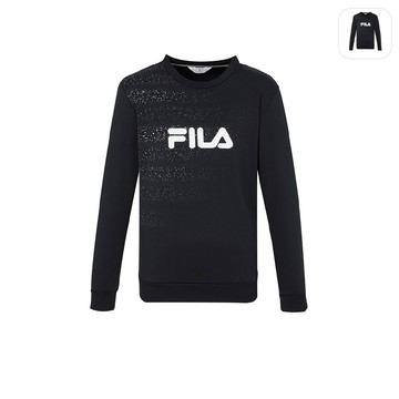【FILA】男性 長袖圓領T恤-黑色 1TEZ-5727-BK