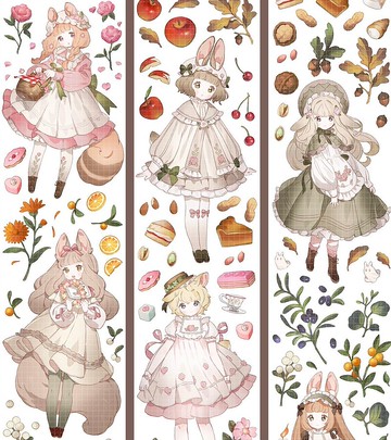 森林奇遇 PET 和紙膠帶 貝殼光