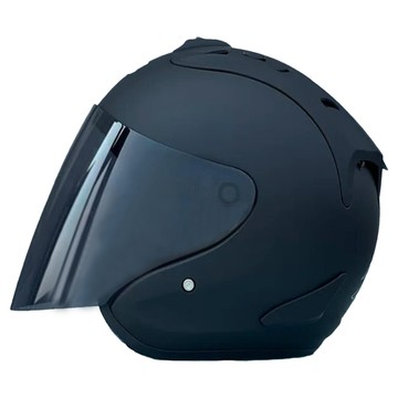 普通型露臉式機車用防護頭盔 L 消光黑色 R3A6 含護目鏡  1個