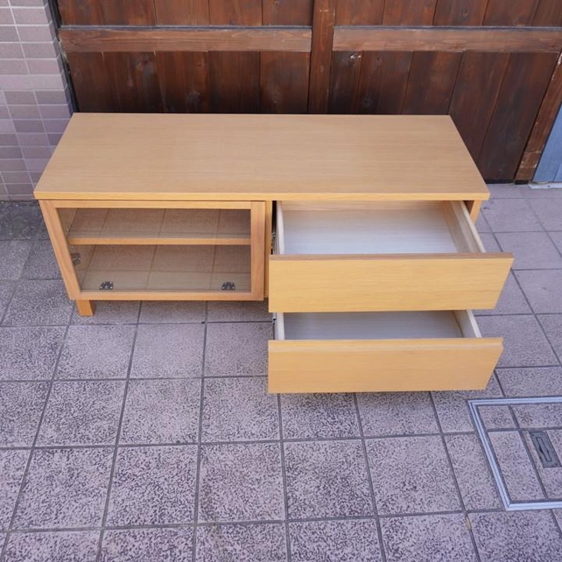 28C 無印良品 オーク材 テレビボード テレビ台 収納付き www