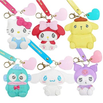 小禮堂 Sanrio 三麗鷗 皮質造型鑰匙圈 (水汪汪款) Kitty 大耳狗 酷洛米