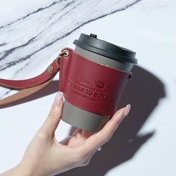 植鞣革環保兩用杯袋。Bubble Nara波波娜拉