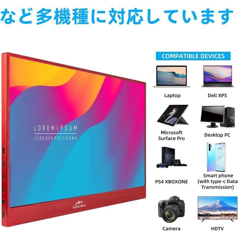 15.6インチ モバイルモニター Kenowa モバイルディスプレイ 軽量 薄型