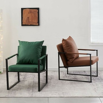 北歐單人沙發椅??懶人沙發 單人沙發椅 會議椅 接待椅 單人沙發 沙發椅 義式輕奢鐵藝簡約休閒椅小戶型客廳老虎椅 貴賓椅