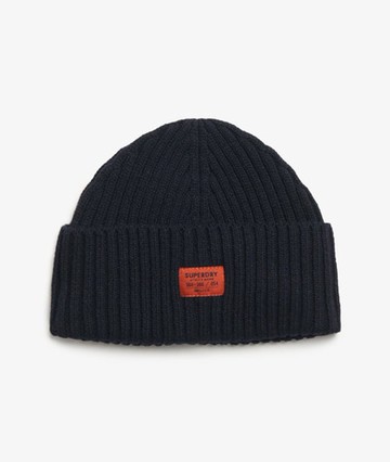 Superdry Women's Workwear Knitted Beanie Hat Navy Size: 1SIZE