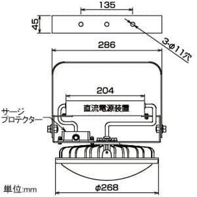 日動工業 高天井用LED器具 ハイスペックハイディスク150W アーム式(吊