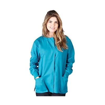 自然制服レディースWarm Upジャケットプラスサイズ使用可能 US サイズ 4L カラー ブルー