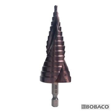 【HSS-Co(M35)含鈷螺旋槽階梯鑽 六角柄 (4-32mm)】鑽孔器 鑽頭器 工業用鑽頭 六角階梯鑽頭 寶塔鑽
