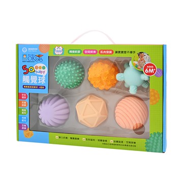 NEW WIS 小牛津 5Q 6顆不同觸感球組 刺激觸覺感知 增進顏色辨識  多色  1組