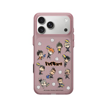 iPhone 17 Pro Max Clear (相機按鈕) 晶醺玫 - 排球少年 Haikyu!! - Q 版人物 -  烏野高中