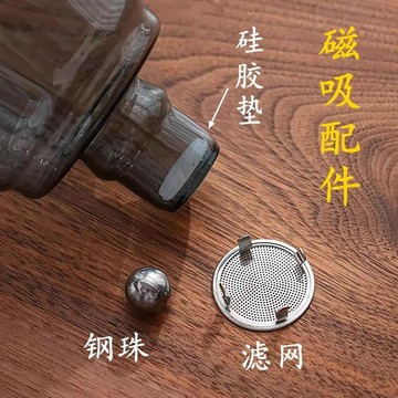 💥臺灣有貨🌈免運!💥商用茶器磁吸玻璃自動茶具各類配件鋼珠不鏽鋼濾網硅膠墊老式通用