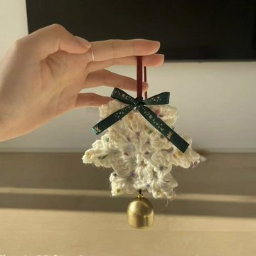 特價✨聖誕節毛綫手工diy 鈎織雪花掛件裝飾品 門掛壁掛汽車掛飾背包掛飾 手工 材料包 編織 編織材料包 鈎針材料包 Y