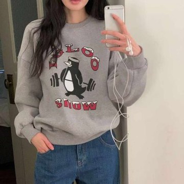 正韓女上衣 伊格魯加絨長袖T恤FIE1175-創翊韓都