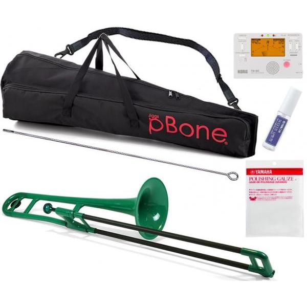 PINSTRUMENTS PBONE1G トロンボーン グリーン Pボーン 細管 プラスチック テナートロンボーン P-BONE Trombone green セット C