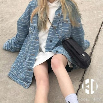 牛仔外套女春季短款復古港味休閒外套【聚物優品】