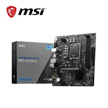 微星 PRO H610M-E DDR5 主機板+Intel i3-14100F【4核/8緒】