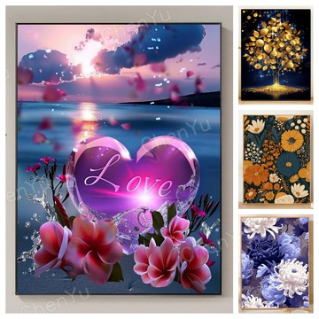 💛盒裝💛台灣現貨💛 DIY鑽石貼畫 新款5D鑽石畫 手工點鑽畫 黏鑽畫 大幅 立體貼鑽畫 滿鑽 手作 水鑽貼畫 磚石貼畫