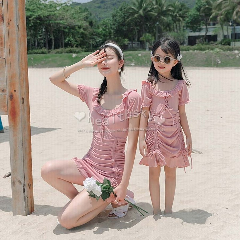 21新型子供 水着 ペア 親子 女の子 ワンピース親子お揃い 母 水着 ペア ペアルック 体型カバー 水着大人 旅行 ビーチ 遊び お腹を隠す 痩せて見える 通販 Lineポイント最大0 5 Get Lineショッピング