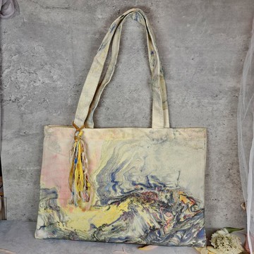 獨一無異 手染布袋  肩背包  單肩包  纯棉杋布袋  布袋 PQ-002