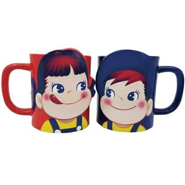 小禮堂 不二家 陶瓷對杯組 300ml (大臉款)