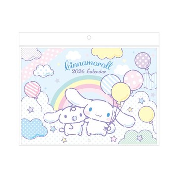 小禮堂 Sanrio 三麗鷗 大耳狗 2026 B5橫式壁掛曆(銅板小物)