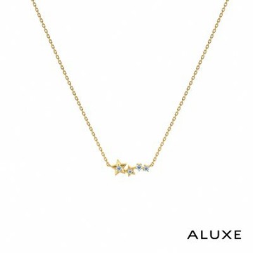 ALUXE 亞立詩 10K金 鑽石項鍊 星空銀河 星形 NN0004