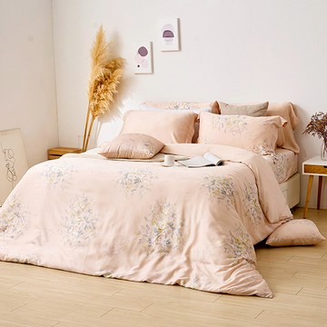 床包被套組(鋪棉兩用被套)-雙人加大/60支/ 萊賽爾天絲四件式 / 染雲花仙 台灣製