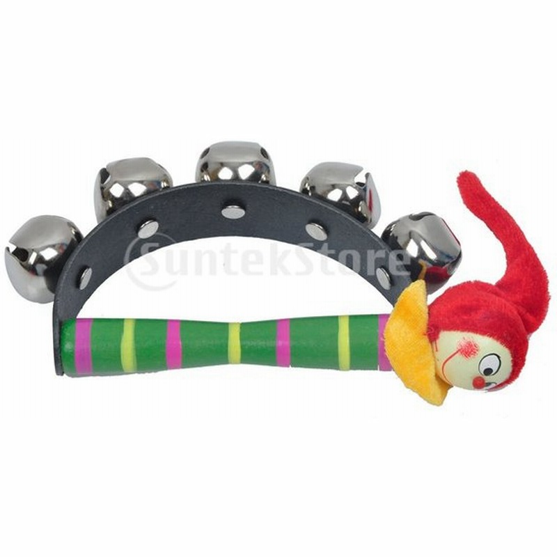 ノーブランド品 ベル 木製 ピエロ ハンドル タンバリン 子供 音楽 玩具 ガラガラ 音楽玩具 鐘 通販 Lineポイント最大get Lineショッピング
