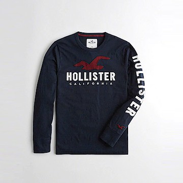 Hollister HCO  長袖 T恤 藍 1091