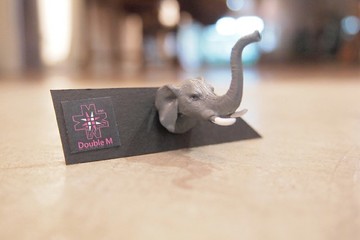 臺灣原創 Double M 魔幻動物頭耳環-大象篇