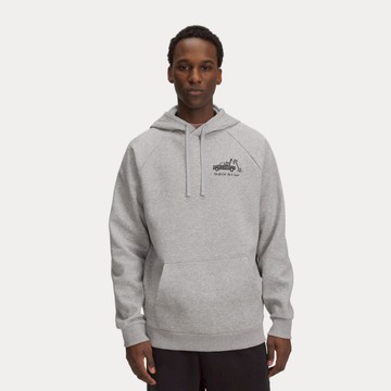 UA 男 Rival Fleece HBR Logo 長袖帽T 人氣新品