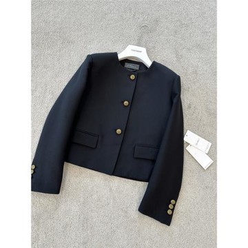 法式洋氣設計感小眾短款外套女早秋時尚高級感超好看黑色上衣