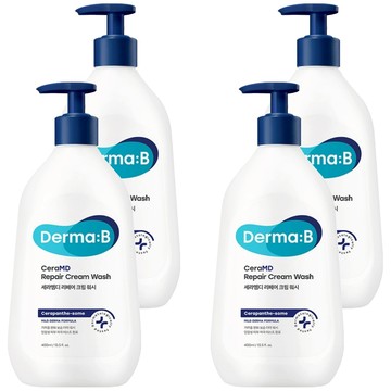 Derma B 神經醯胺潤膚沐浴乳 無香  400ml  4瓶